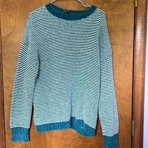 turquoise stripped sweater